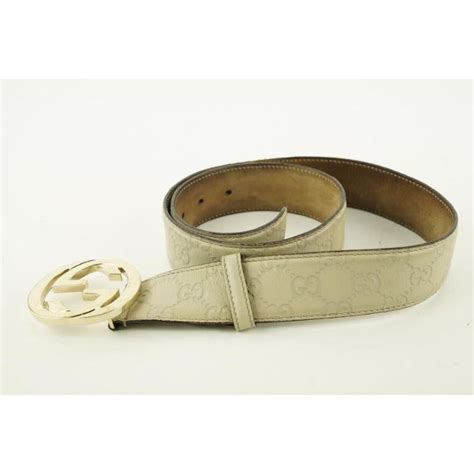 214351 gucci belt|Gucci Beige Guccissima Leather GG Interlocking Belt 737ggs324 .